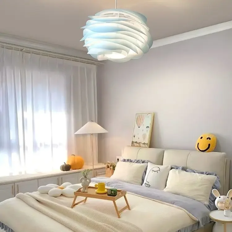 

Rose Flower Chandelier Modern Dining Room Lighting Scandinavian Style Pendant Lamp