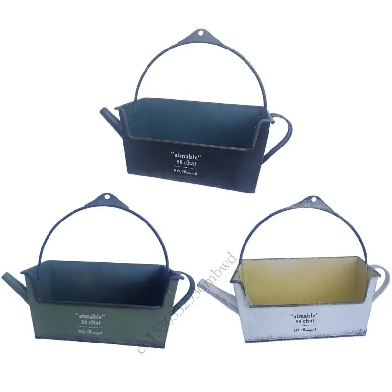 

K43D Creative Unique Couttle Form Metal Flower Container Planter с дренажной системой Идеально подходит для трав.