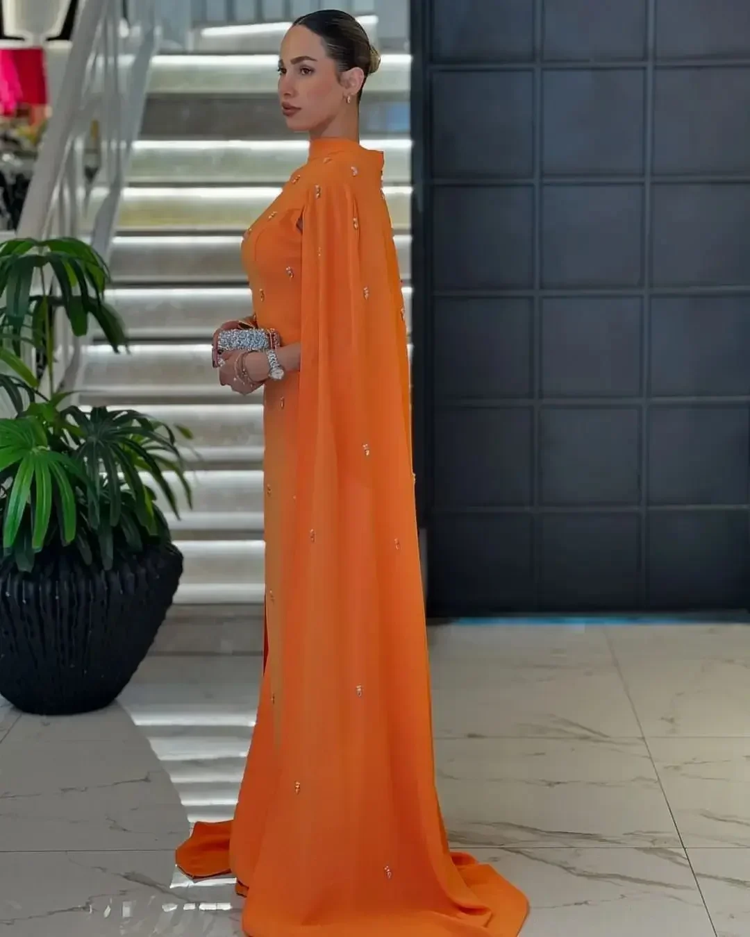 

AsaNagi Saudi Arabia Evening Dress Sleeveless Prom Dresses High Neck Pleated Chiffon Beadings Floor Length Party Gowns 2025 New