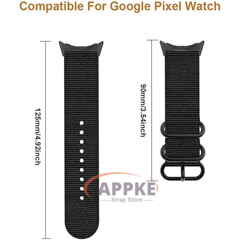 Nylon Strap for Google Pixel Watch 2 Band Sport Adjustable Breathable Bracelet Wristband for Google Pixel Watch 2/1 20mm