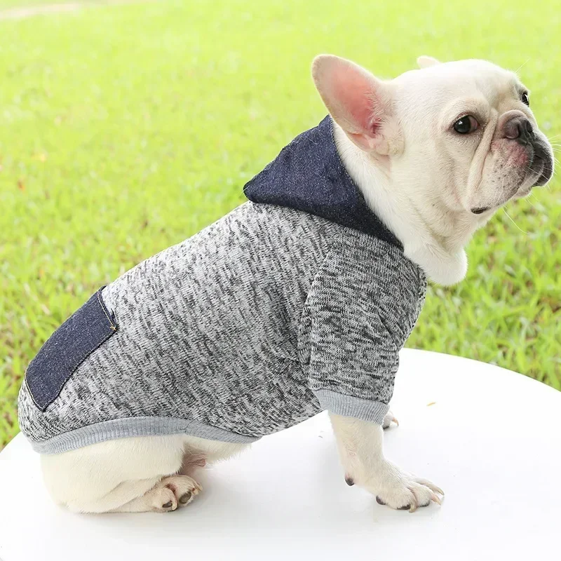 Dog Supplies Clothes for Medium Small Breed Puppies Hoodie Winter Warm French Bulldog Teddy Hooded Sweatshirt Pet Costume