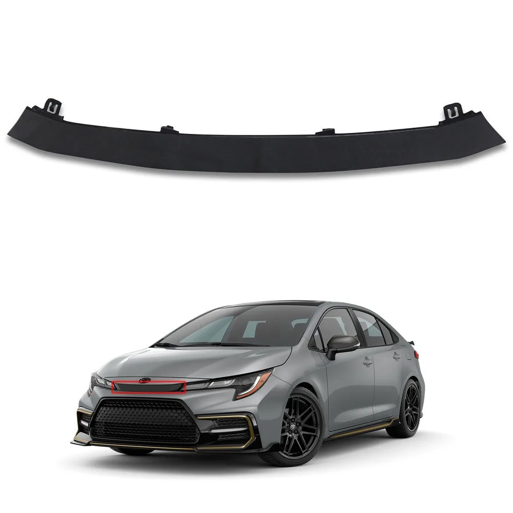 

For 2020 2022 Toyota Corolla SE XSE Front Bumper Upper Black Grille Molding Trim United States