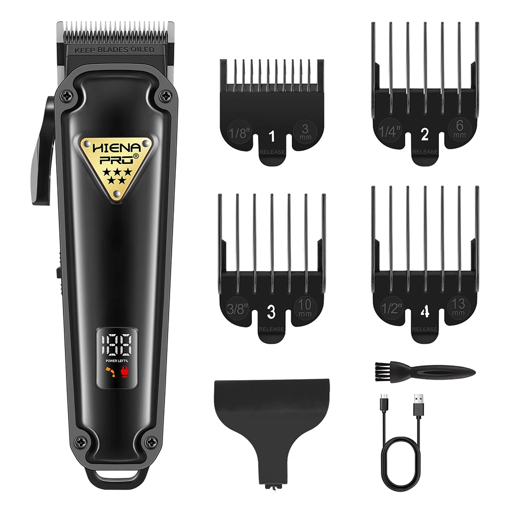 

Professional Rechargeable Cordless Hair Clipper for Stylists Effortlessly Trim Hair USB Charging Adjustable Blade Heads