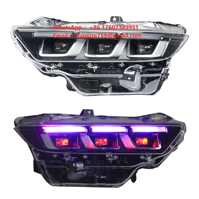 YU GUANG for Ford Mustang LED RGB Headlamp High Quality 2024 2025 Front Light Upgrade 6000k Color 12V Daytime Running Light