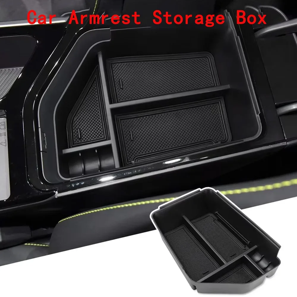 Für KIA EV6 2021 2022 2023 2024 LHD ABS Auto-Armlehnen-Aufbewahrungsbox Mittelkonsolen-Organizer-Ablage Auto-Zubehör – Detail 6