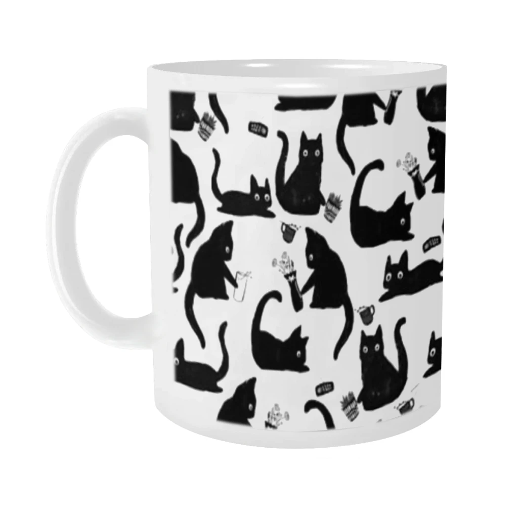 

Bad Cats Knocking Stuff Over Ceramics Coffee Mugs Tea Cup Milk Cups Gifts Drinkware Coffeeware