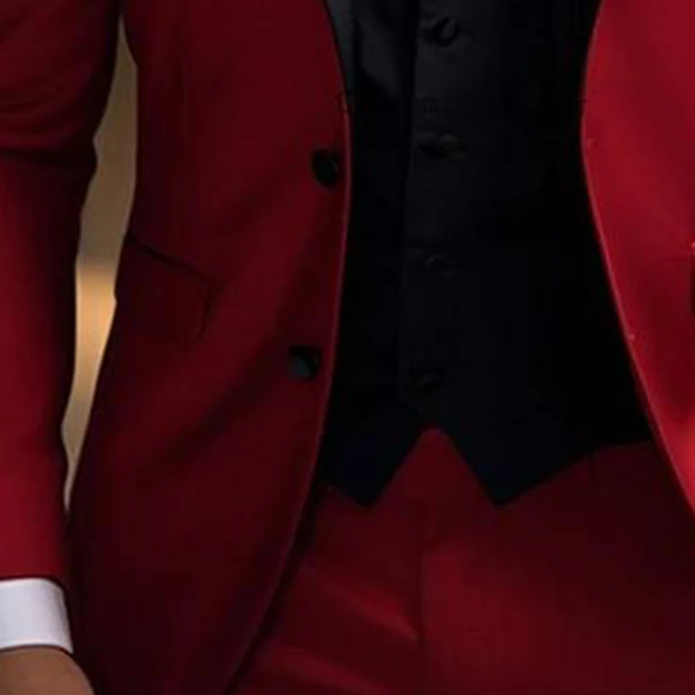 Blazer vermelho terno para homens 2 peças conjunto ternos calças de alta qualidade roupas dos homens festa casamento smoking jaquetas traje moda