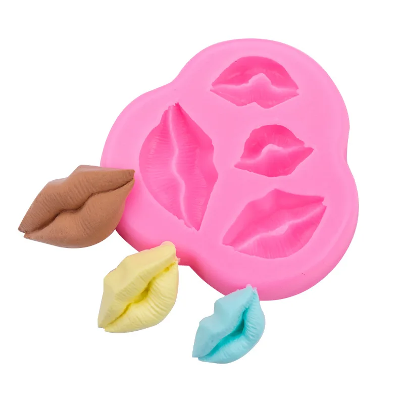 Sexy Lips Silicone Mold Wedding Cupcake Topper Fondant Molds DIY Cake Decorating Tools Candy Clay Chocolate Moulds