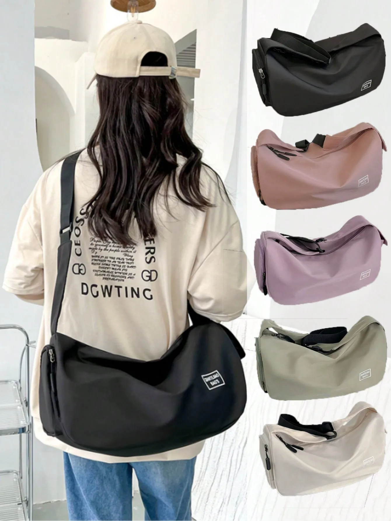 

Водонепроницаемая сумка через плечо для женщин и мужчин — сумка-мессенджер для спорта, офиса и колледжа с карманами для хранения — Yoga, Pilates, Beach Essent