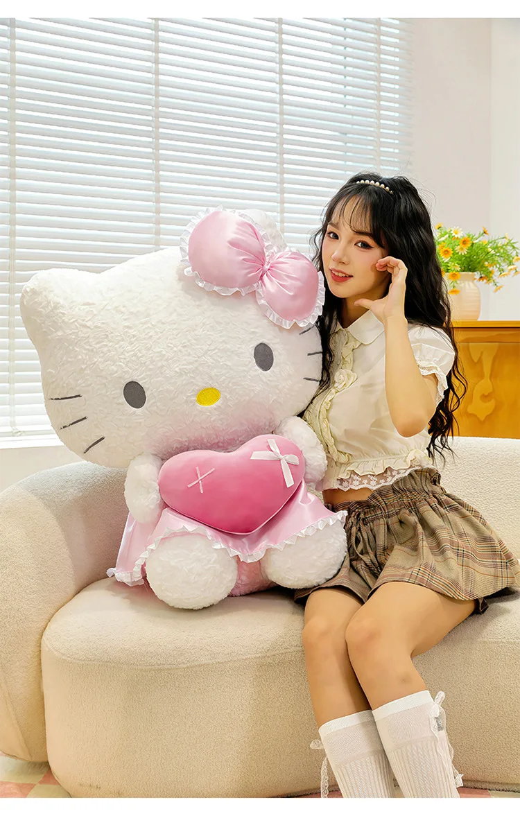 40/60cm Hello Kitty My Melody Plüschtier Rosa Spitzenherz Gefüllte Puppe Sofa-Kissen Wohnzimmer Heimdekoration Niedliche Puppe Geschenk – Detail 23