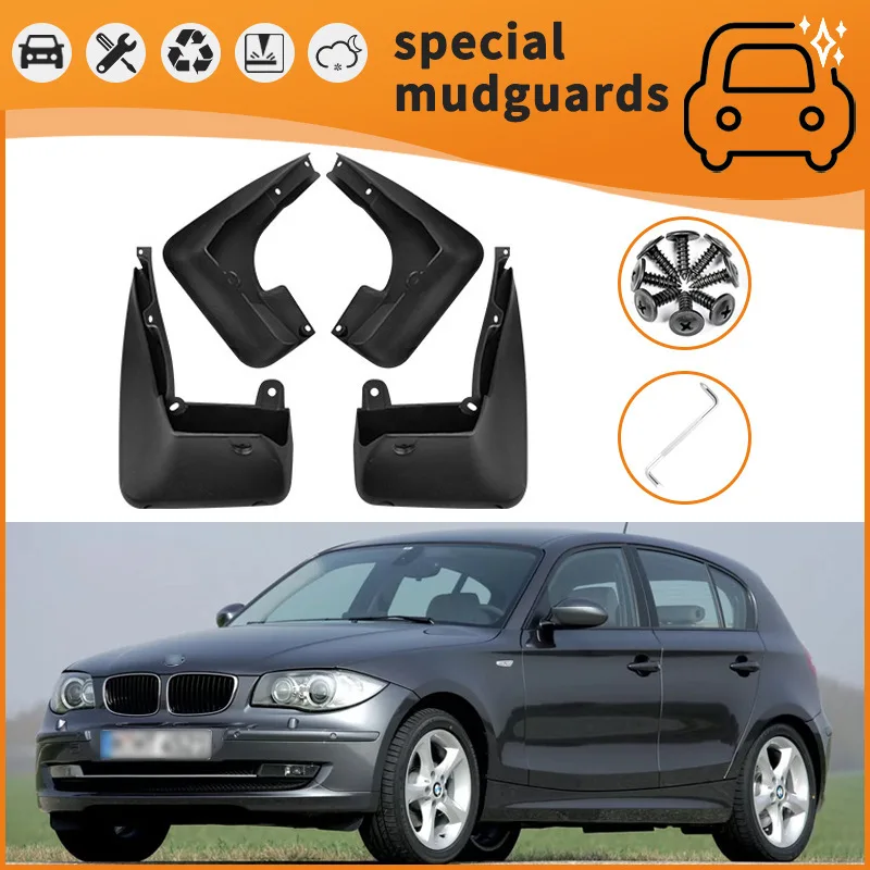 

Передние и задние брызговики для BMW 1 серии E81 E87 120I 2006-2011, брызговики, аксессуары для шин и крыльев
