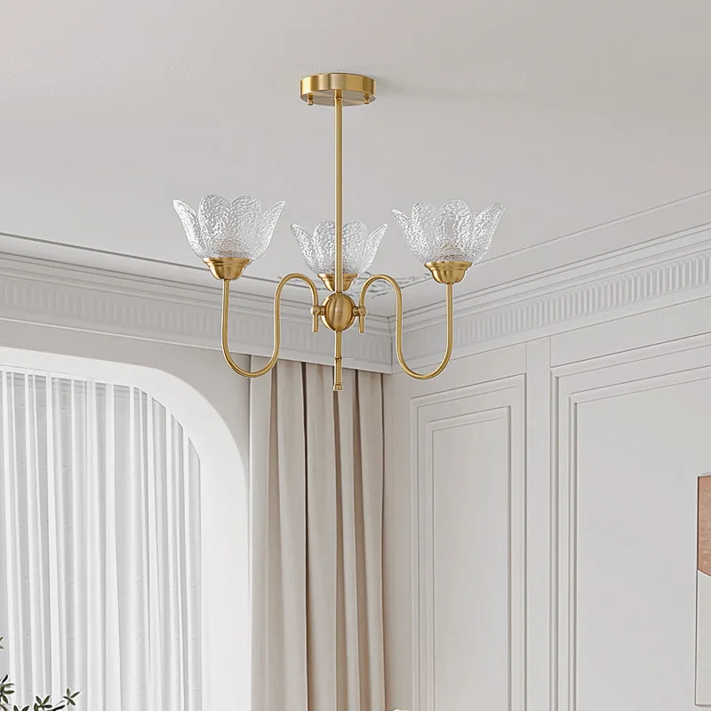 

French cream style master bedroom light cloakroom study vintage glass dining room chandelier