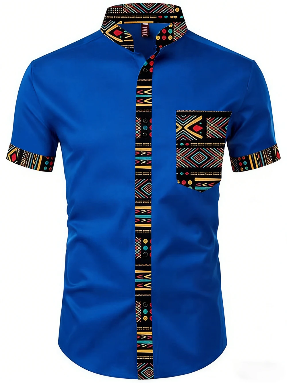 2026 Men's new short-sleeved shirts colorful edge high-definition 3D printed shirt business formal wear designer men's clothing
