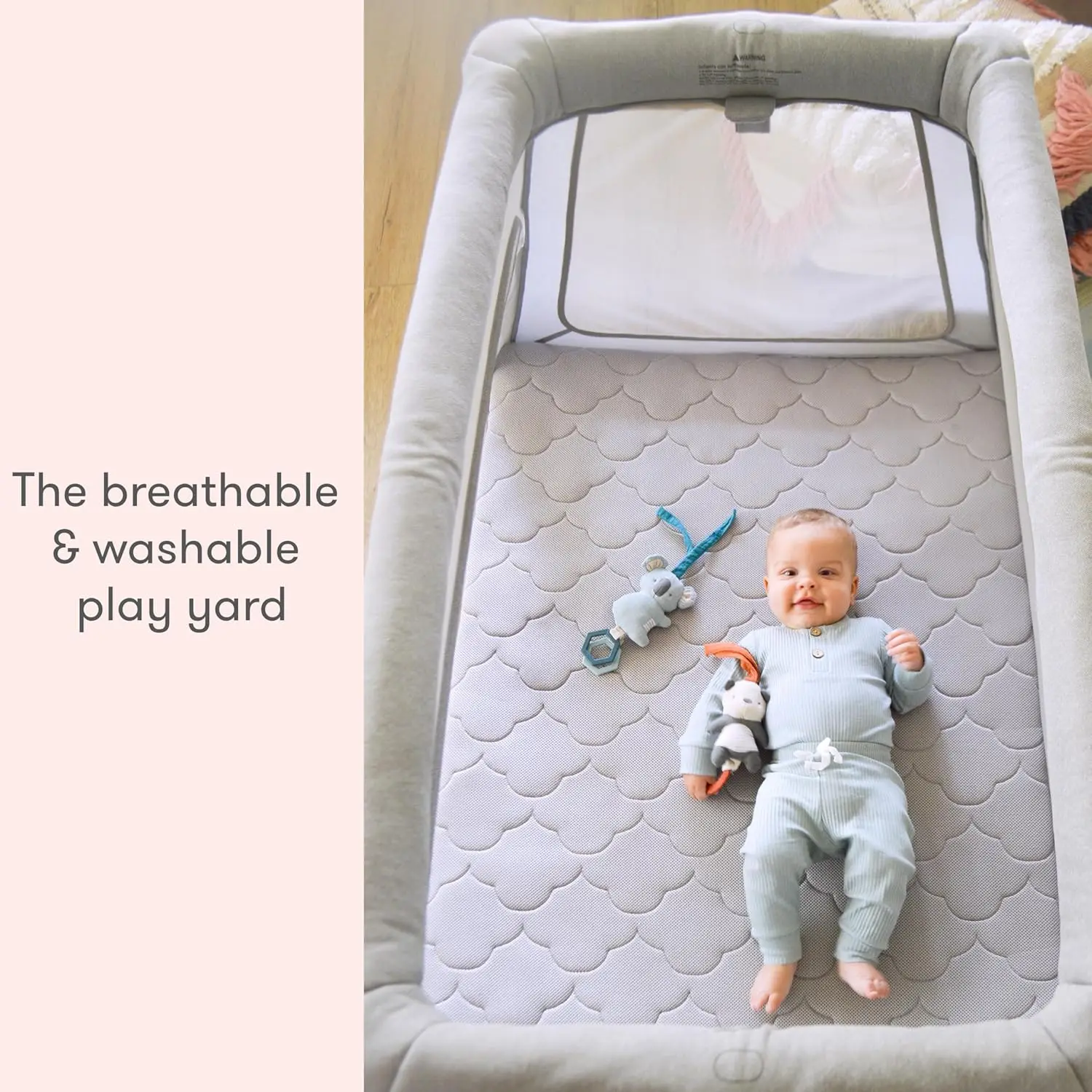 Newton Baby Travel Crib and Play Yard - New for 2024 with Easy Disassembly | Safe, Breathe-Thru Mattress | Completely Washable