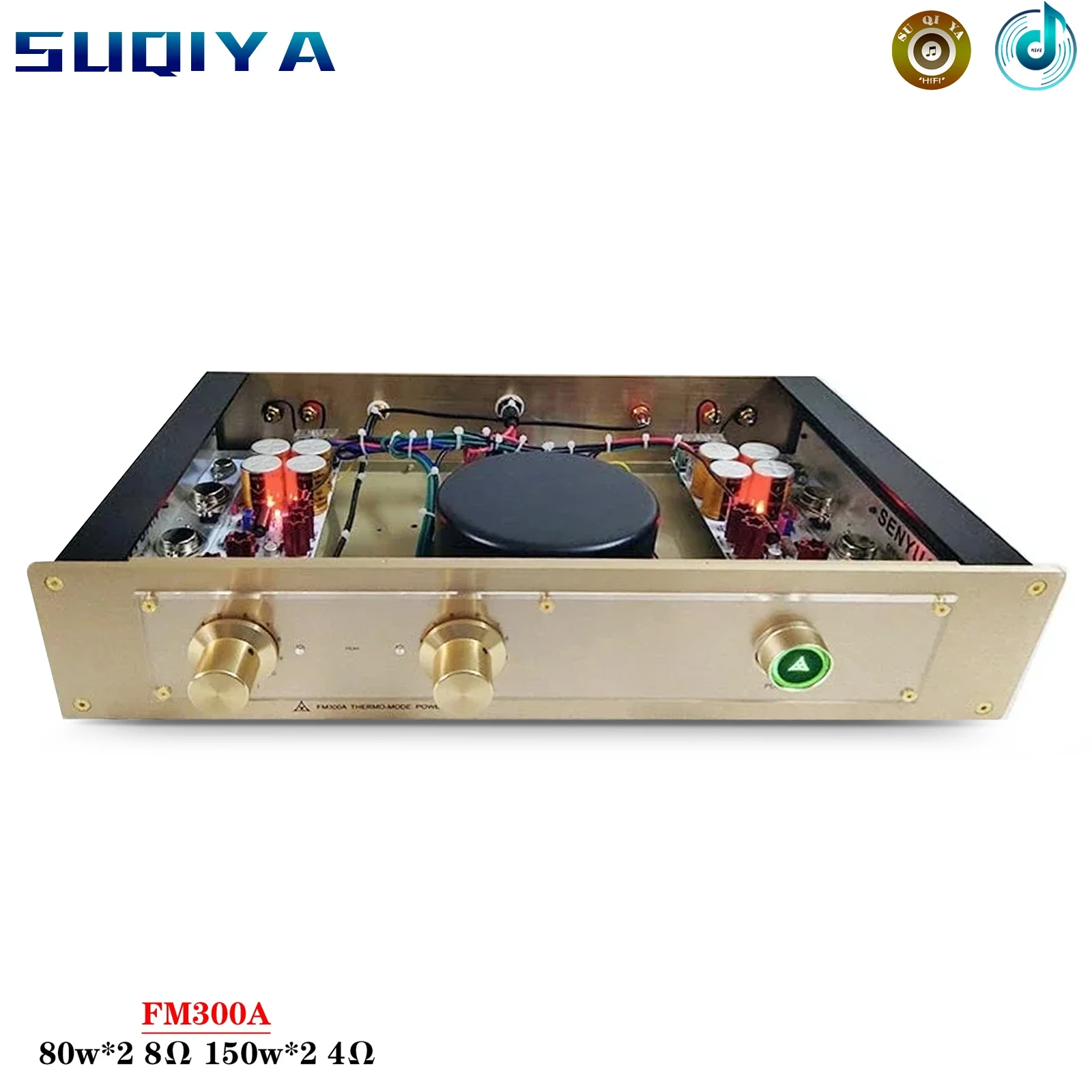 

80w*2 Refer To FM300A 2-channel Power Amplifier High Power Beautiful Voice HIFI High-end Amplifier Audio