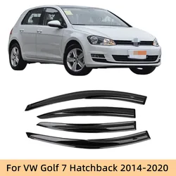 Window Visor Sun Rain Deflector Guard Awnings Shelter Adhesive Cover Trim For Volkswagen VW Golf 7 MK7 Hatchback 2014-2020