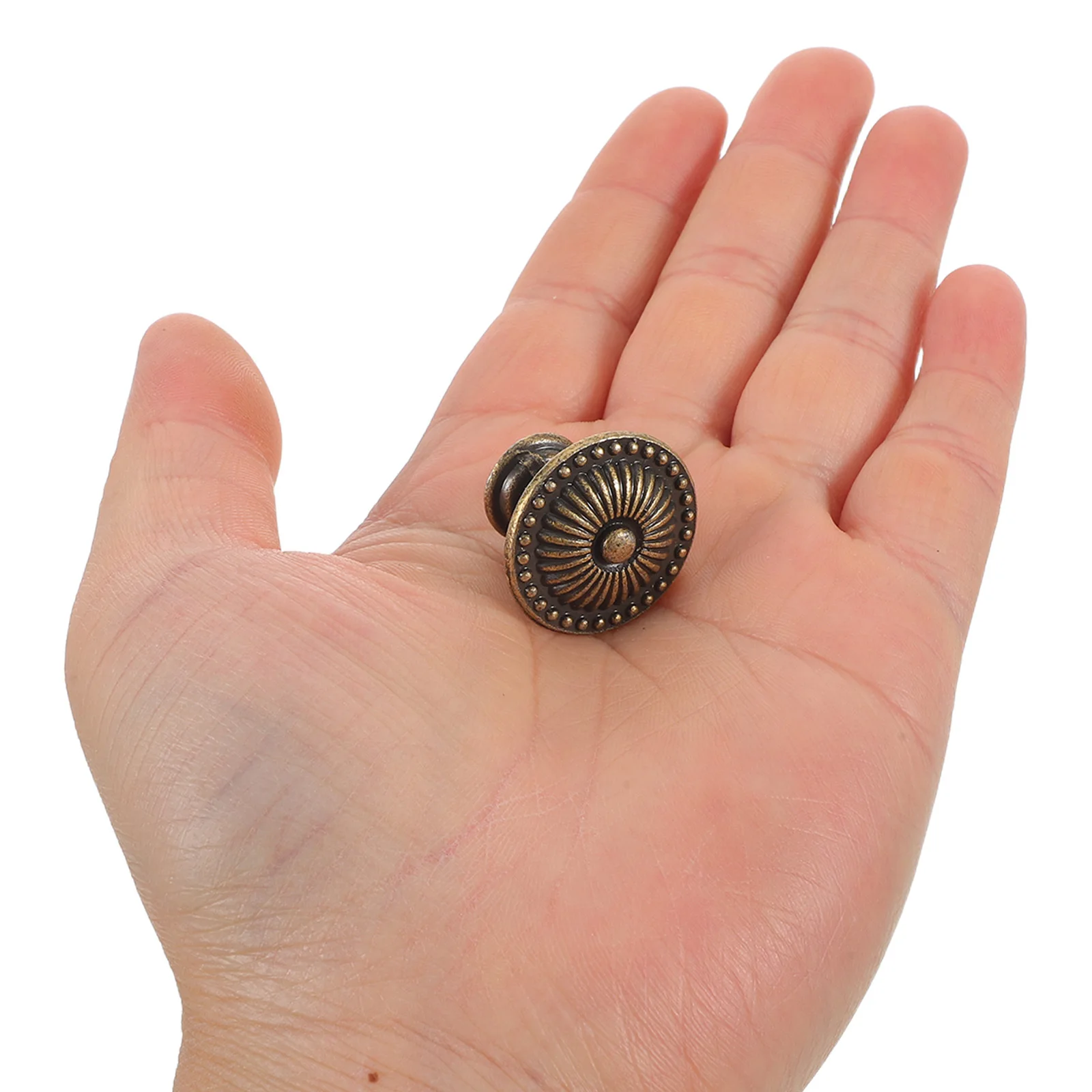 8 قطعة مقابض سبائك البرونز الرجعية خمر درج الصلبة المستديرة مقابض سحب نمط خزانة تسحب لغرفة نوم خزانة المطبخ #1