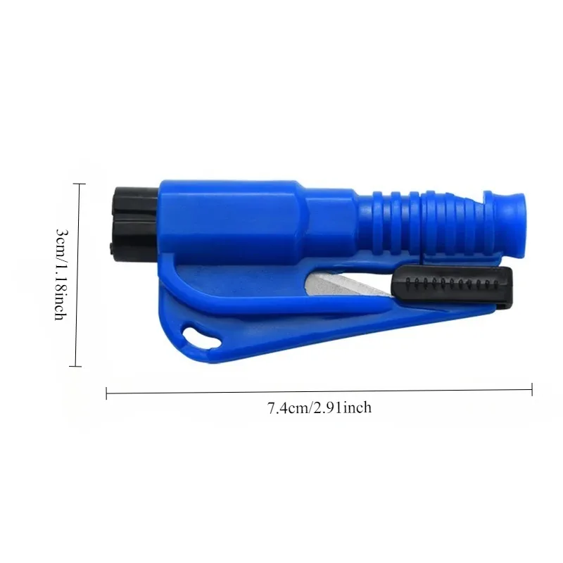Imagen 4: Martillo de Escape para coche, rompecristales de una segunda ventana, Mini martillo de emergencia multifuncional dos en uno para coche, llavero, rompecristales