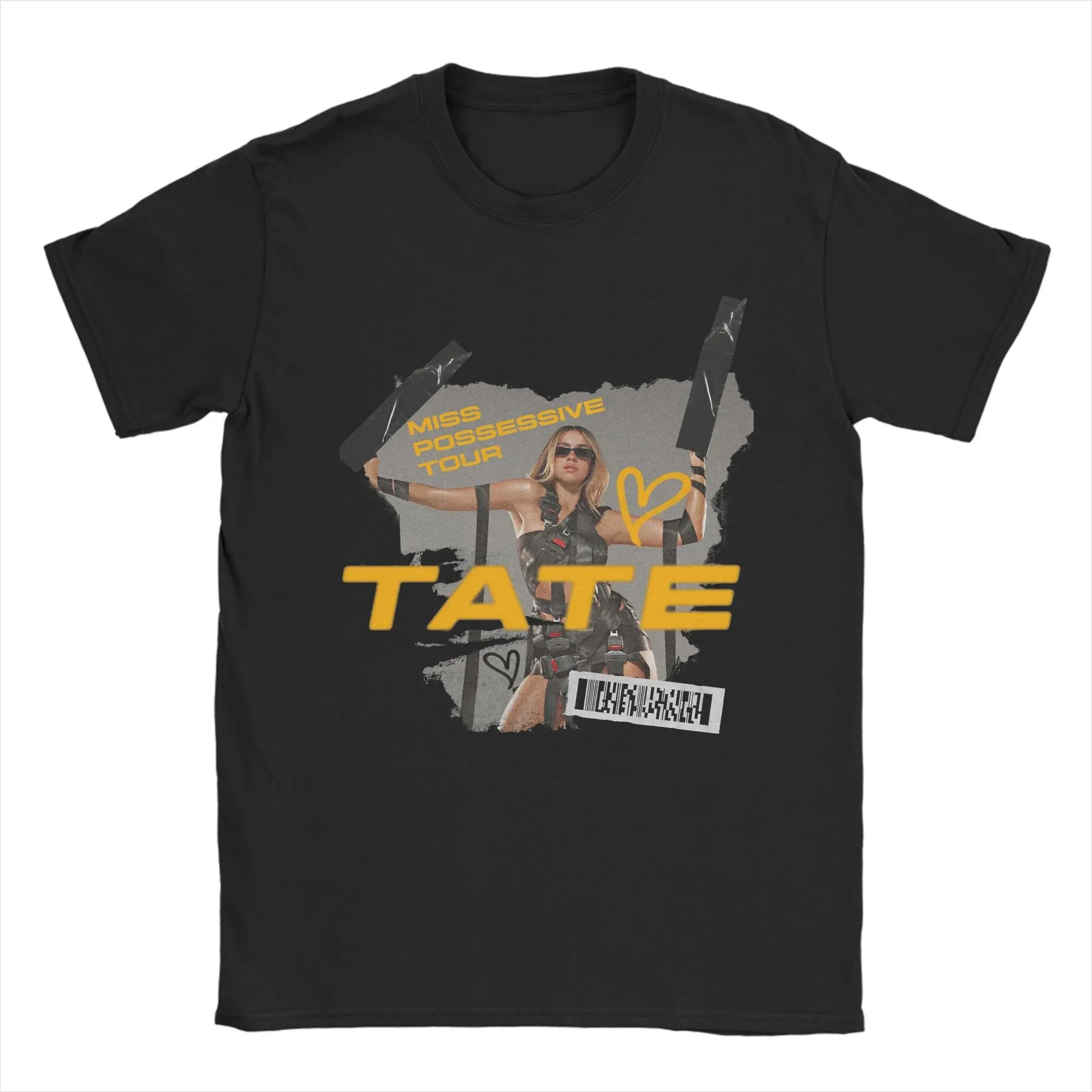 

Tate McRae Miss Possessive Tour 2025 T Shirt Summer T Shirts Men's 100% Cotton O-Neck Plus Size 5XL Tees Short-Sleeve Funny Tops