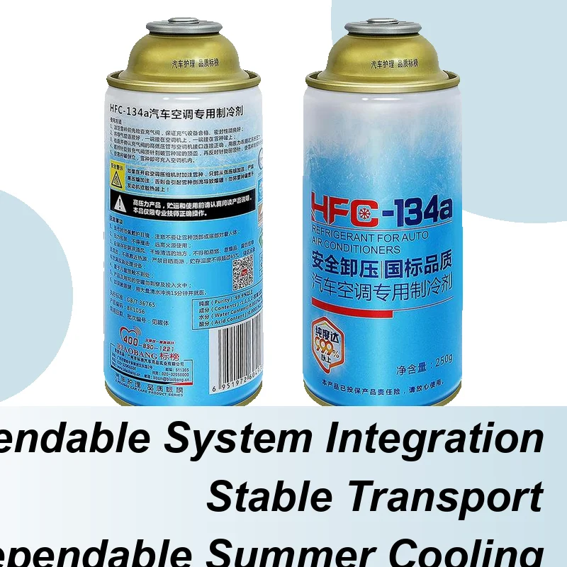 Réfrigérant AC pour voiture, 250g, recharge de climatiseur, liquide de réfrigération pour véhicule, pour l'entretien des camions et les déplacements domicile-travail