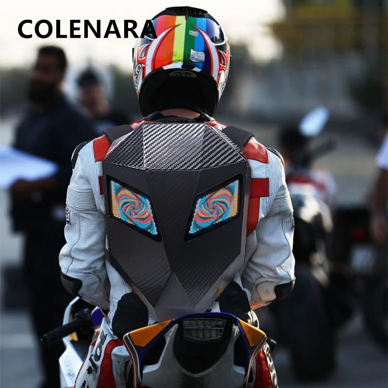 COLENARA مقاوم للماء على ظهره ABS + PC محمول حقيبة كتف الرجال ركوب خوذة المدرسية المرأة LED مضيئة دراجة نارية حقائب الظهر #1