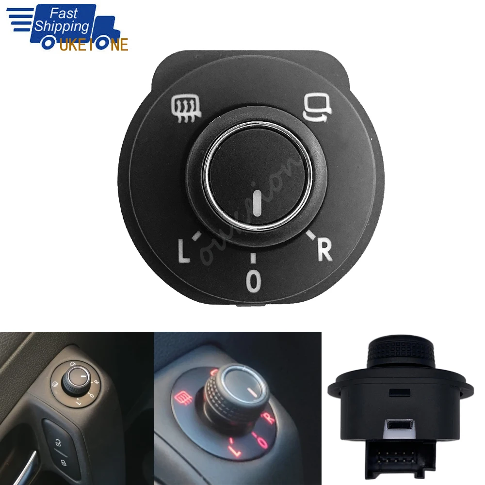 6RD959565D For Volkswagen VW POLO 6R 2011-2016 Electric Rear View Mirror Adjuster Control Switch Folding Knob Button Auto Parts