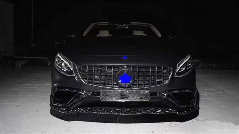 Untuk Mercedes Benz W217 S63 2019 2020 2021 2022 2023 ReaI Bumper Serat Karbon Kit Spoiler Pisau Angin Sayap Ekor Bibir Belakang Bibir Depan