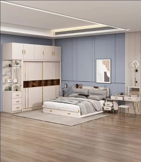 

!@Cheapest Simple Single Modern Classic Brown Wood Storage Bed With Mattress