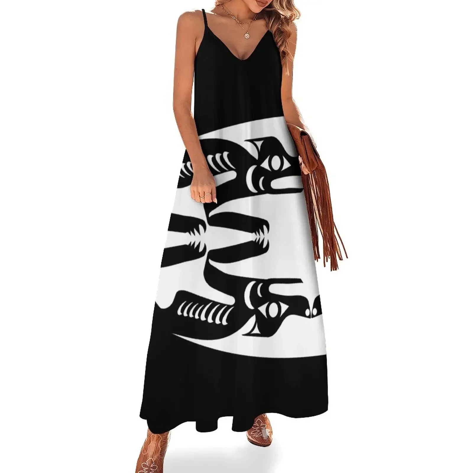 

Coast Salish Wolf Sleeveless Dress long sleeve dress Woman's evening dress dresses for woman summer daily