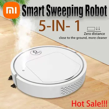 Xiaomi 5-in-1 Sweeping Robot Mopping และดูดฝุ่น Strong ทําความสะอาดเครื่องฟอกอากาศสเปรย์ความชื้นสมาร์ทอัตโนมัติ