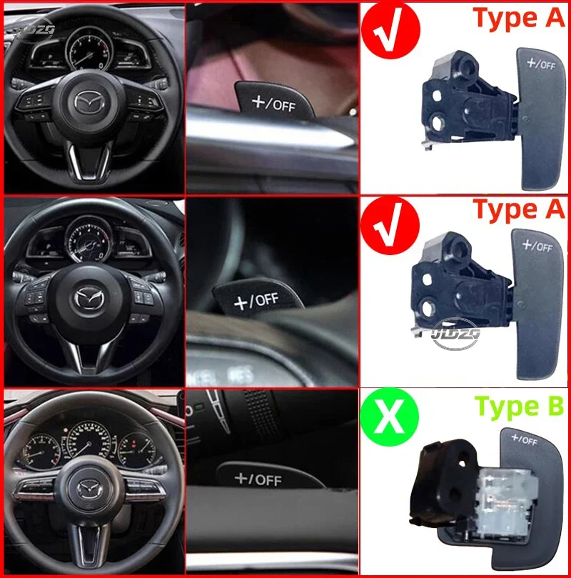 عجلة توجيه سيارة التحول مجداف لمازدا 3 6 CX-4 CX4 2013 CX5 CX-5 2016 2017 2018 & Atenza Axela 2014-2018 تمديد شيفتر #3