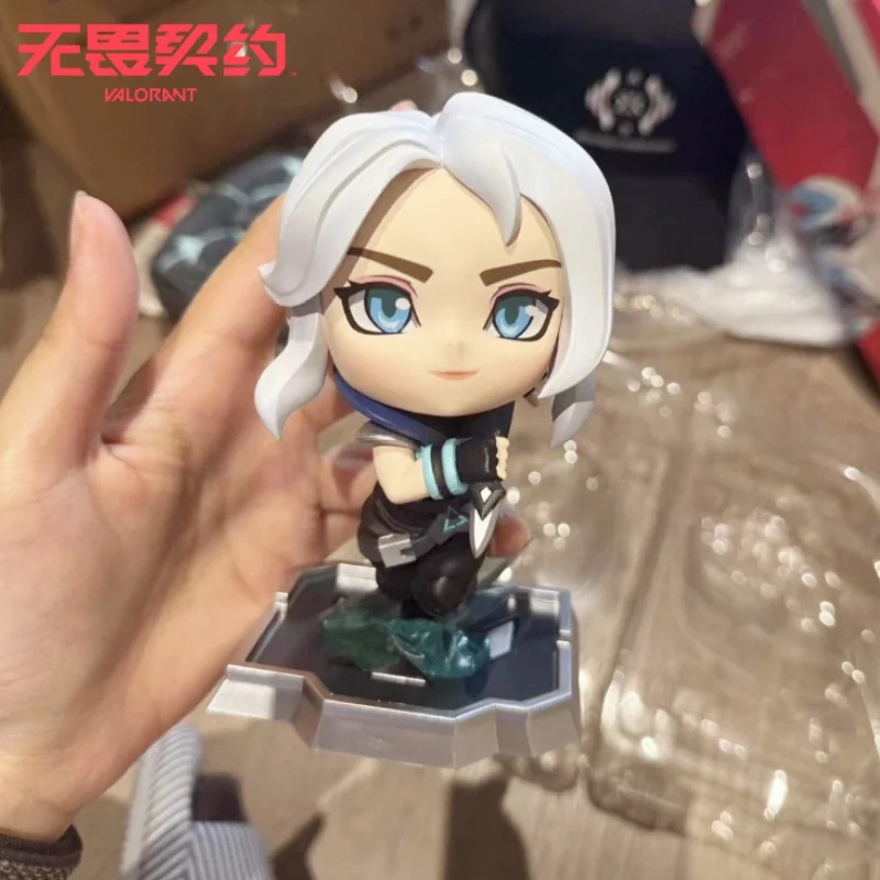 Valorant Jett Q Version Figure Desktop Ornament Game Peripheral Model Doll Home Office Decoration Gift For Game Fans Toys Gifts