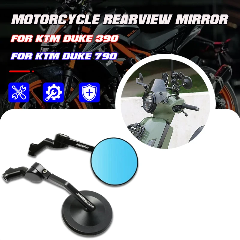 

For Ktm DUKE390 DUKE790 DUKE 390 250 125 690 790 890 990 1050 1290 New Motorcycles Vintage Round Rear View Mirrors Accessories