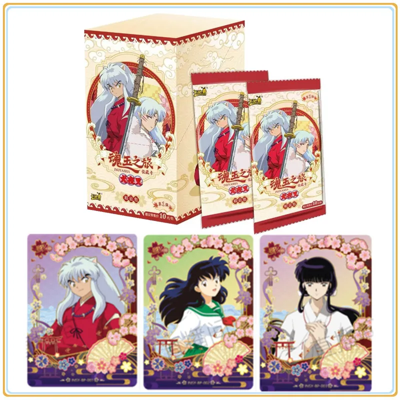 Tarjetas originales KAYOU Inuyasha Soul Jade Journey Chapter Heyun Bao Sesshoumaru Kikyo Govinai, tarjetas de colección de Anime, juguetes, regalos