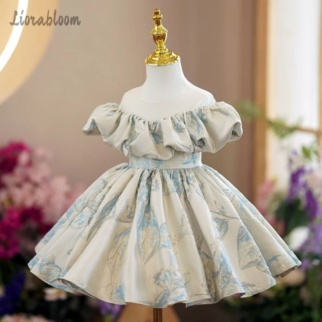 

Customized Flower Girl Dress Formal Evening Gown Layered Ruffle Maxi Dress Wedding Party Attire свадебное платье