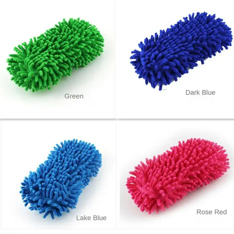 2in1 Microfiber Car Washer Sponge Cleaning Car Care Detailing Brushes Washing Towel Auto Gloves Styling Accessories