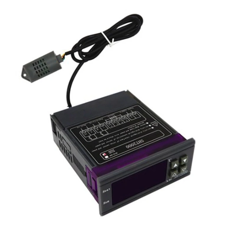 Controlador de temperatura y humedad SHT2000, termostato Humidistat, Incubadora de cerveza interior, termómetro, higrómetro, AC110-230V
