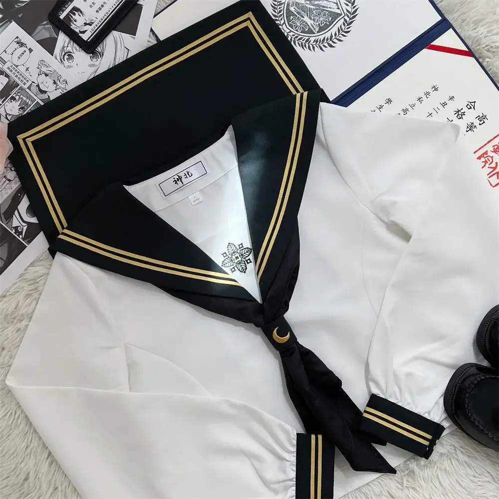 Nuovi arrivi Songsen Basic Jk Suit Uniforme scolastica giapponese per ragazza Set Gonna a pieghe Marinaio Fuku Gita primaverile Prodotti autentici