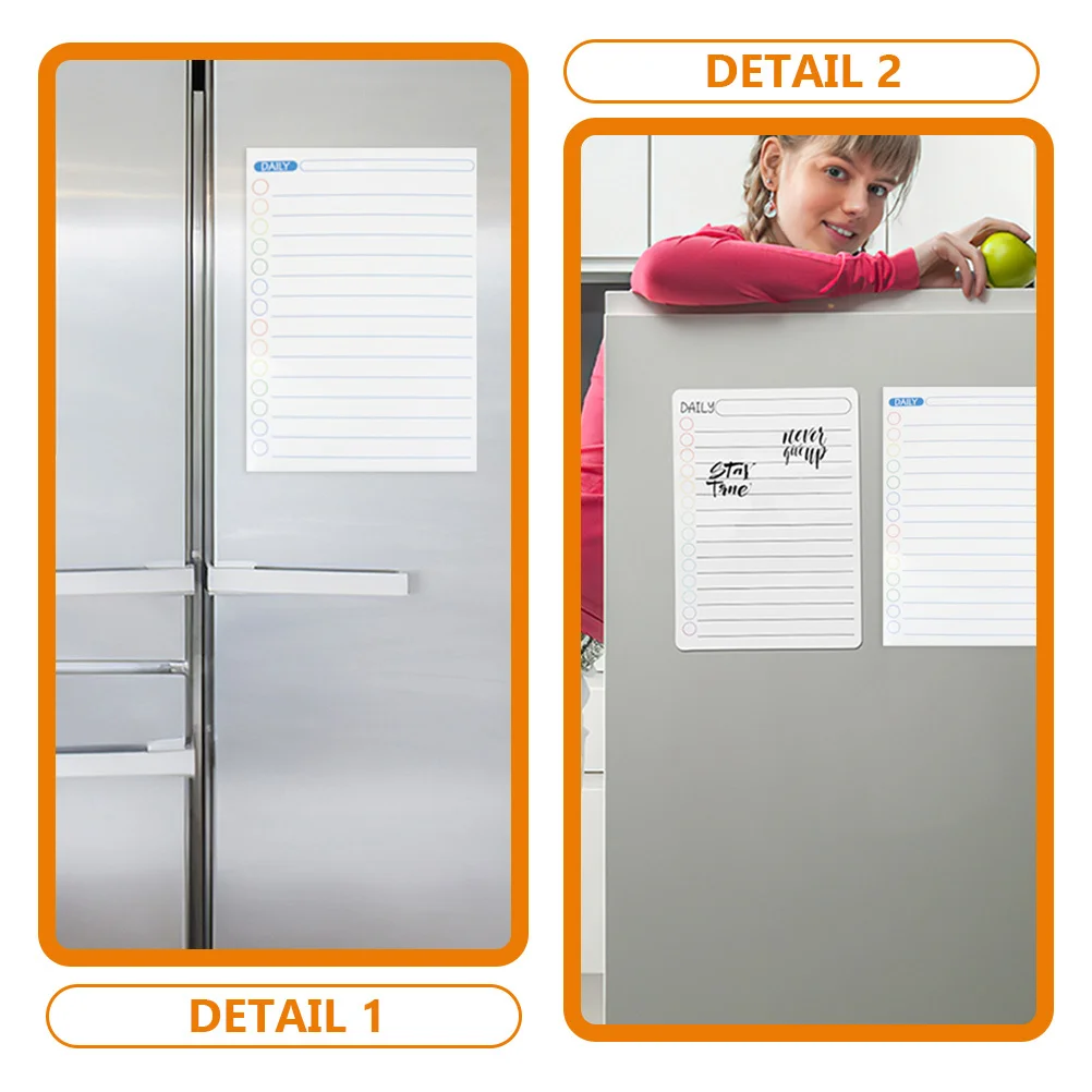 6 Sheets Magnetic Fridge Calendar Whiteboard Weekly Planner for Home Office Refrigerator Dry Erase Board Schedule Reminder