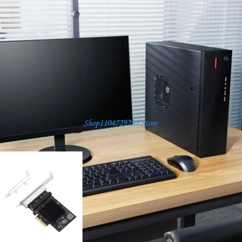 Y2GD 4ポートPCIEネットワーキングカード8125B 2.5ギガビットRJ45 LAN PCIEXPRESSアダプター100/1000M/2500MBPS PCIEアダプター用デスクトップ