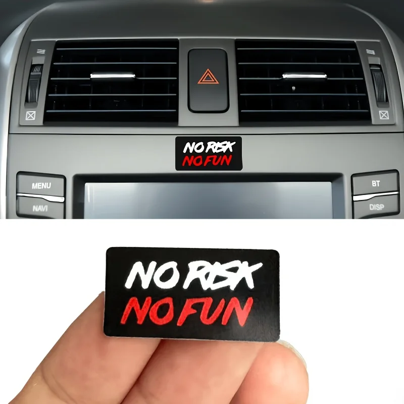 No Risk No Fun Waterproof Vinyl Car Sticker Universal Auto Decal For All Vehicles Exterior Styling Decor