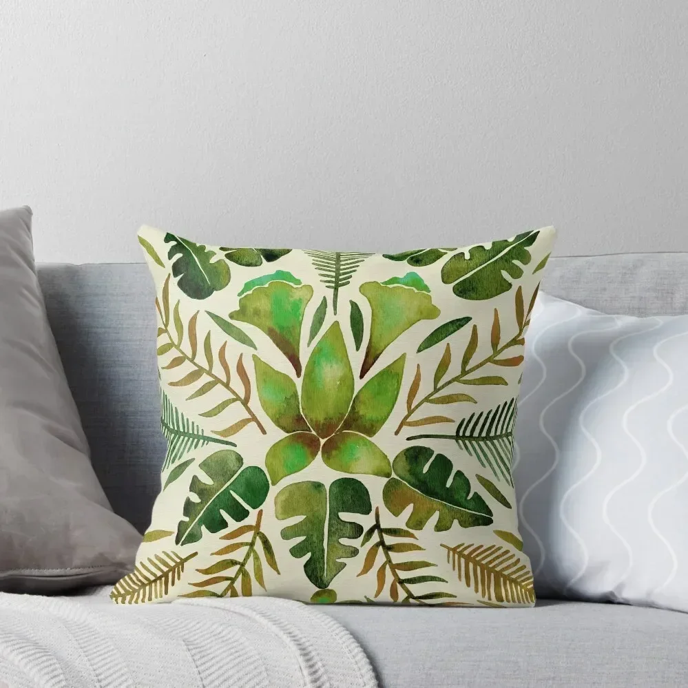 Simetría Tropical – Juego de fundas de cojín de color verde oliva, fundas navideñas, fundas de almohada de anime para almohadas