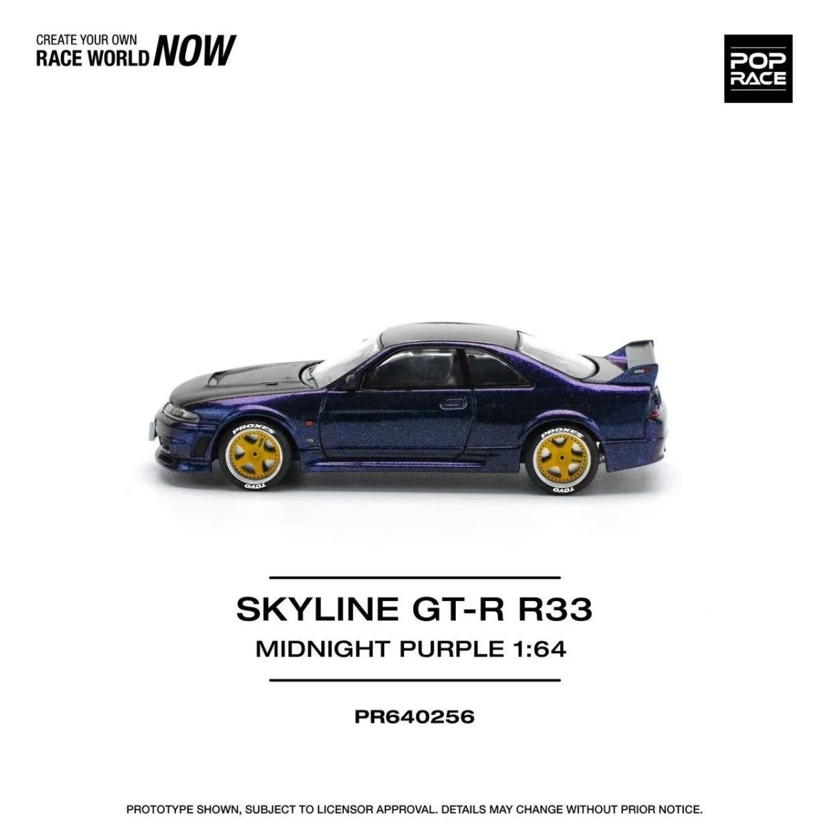 Pre-order *POPRACE 1:64 Skyline GTR R33 NISMO Midnight Purple Alloy Car Model - shipping in March