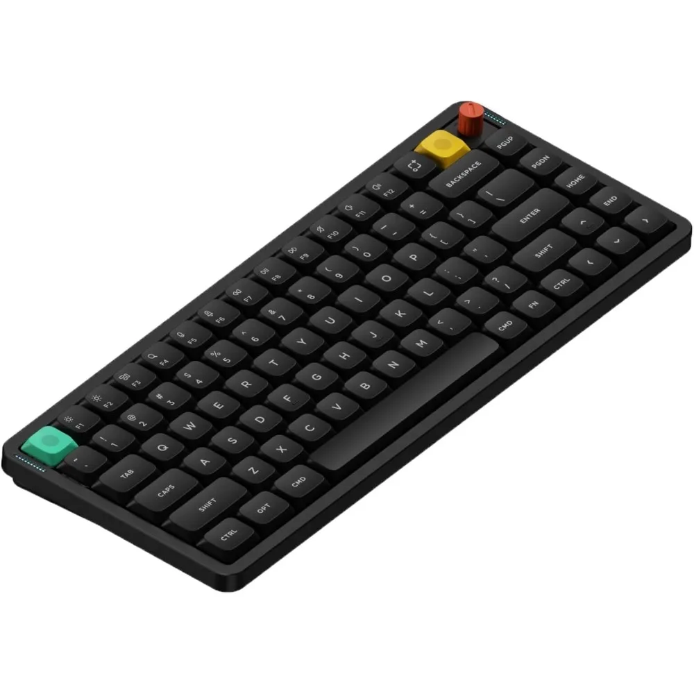 75% Low Profile Mechanical Keyboard with Hot Swappable Wireless Connectivity and RGB Backlit for Multiple Devices