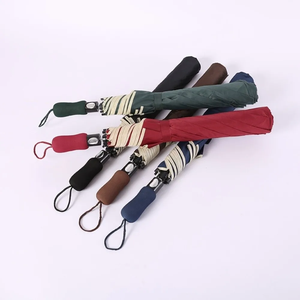 Gifts Semi-Automatic Foldable Umbrella Portable Windproof Ribs Oversized Umbrella Rain and Sun Protection Sun Rain Umbrella