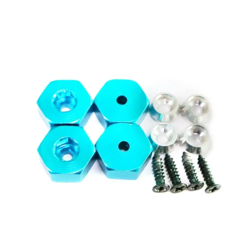 4 Stuks 5Mm Tot 12Mm Metalen Combiner Wiel Hub Hex Adapter Voor Wpl D12 C24 C34 B24 B36 Mn D90 D99 Rc Auto Upgrade Onderdelen