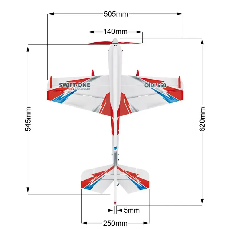 Qd550 6-Channel 3d Aerobatic Model Glider Indoor And Outdoor Fixed-Wing Foam Brushless Motor Remote Control Aircraft Model Toy