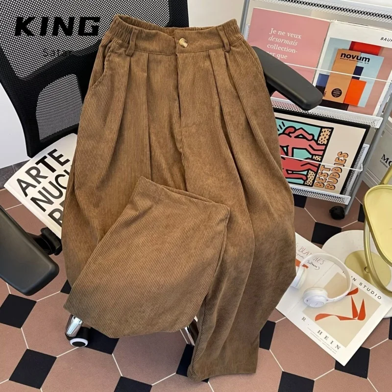 

New 2024 Men's Loose Casual Pants Korean Sle Summer Thin Wide Leg Floor-Length Trousers Versatile Straight Leg Pants