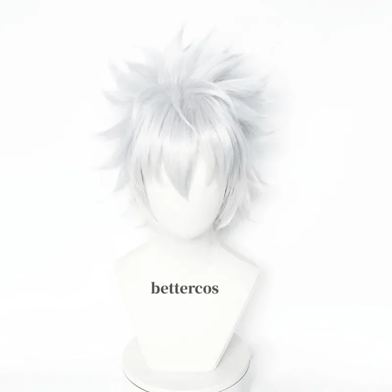 Gintama Sakata Gintoki wig anime Silver Soul cosplay synthetic hair wigs white men short cos wig wig cap