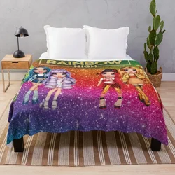 Rainbow High Dolls Characters Throw Blanket Sofa Blankets